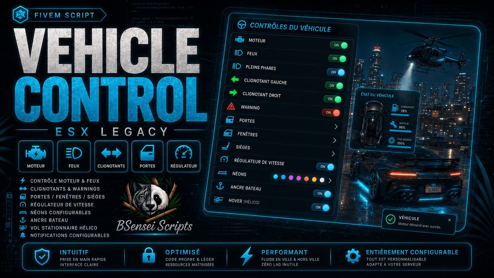 BSensei Vehicle Control